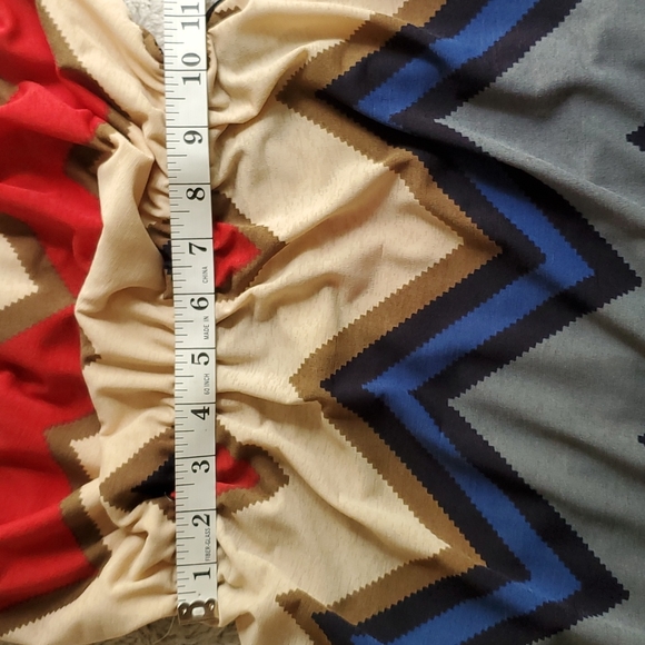 RUE21 Strapless X-Long Maxi Dress-Geometric Design-Lined Bodice-Slip-on-EUC-Sz M - Picture 9 of 10